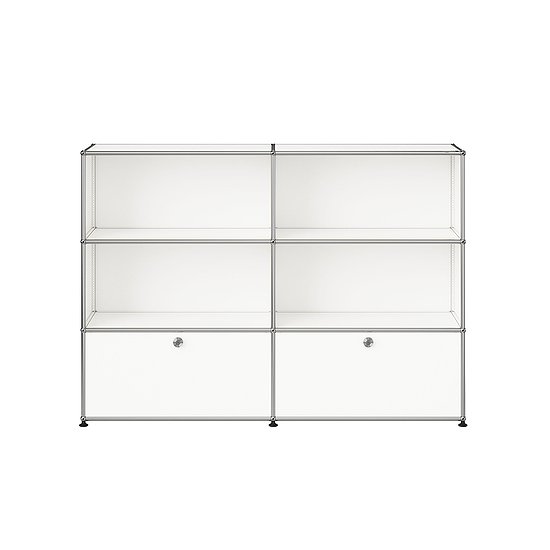 USM Haller Sideboard 2×3 (Reinweiß, 2 Klappen, B 150 X H 109 X T 37cm)