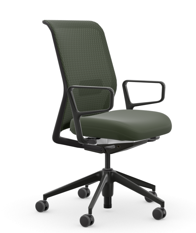 Vitra ID Mesh (Polster olivegrün, Gestell schwarz)